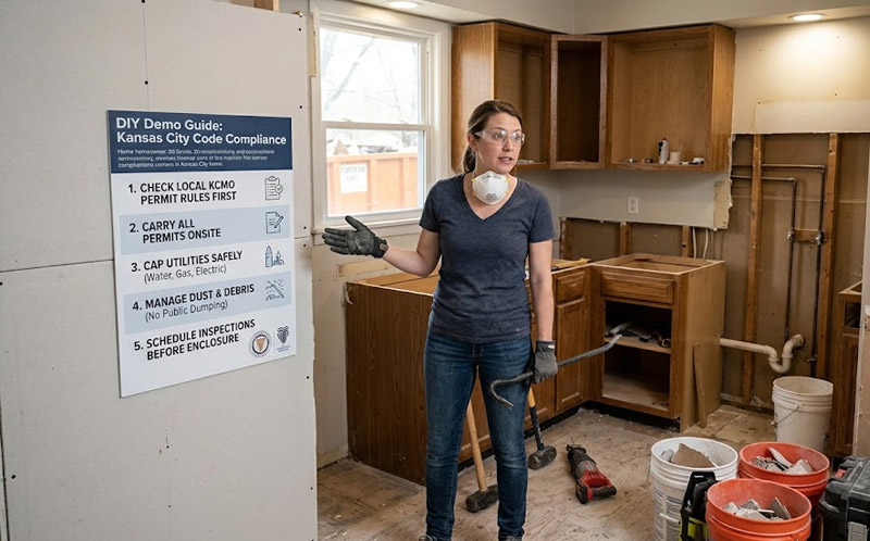 DIY Demo in Kansas City: A Homeowner’s Guide to Tearing Out a Kitchen, Bath, or Basement Without Code Violations